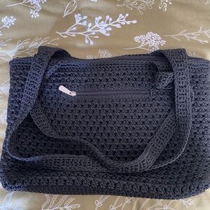 The sak Elegant Black Crochet Tote Bag